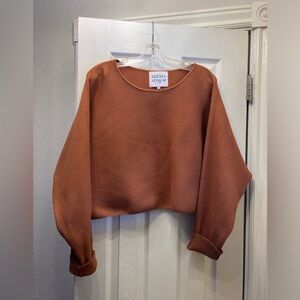 Alexia Admor Cropped Rust Sweater